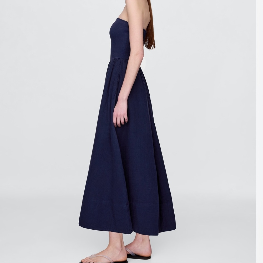 Cotton Gauze Mixed Media Maxi Dress - Picture 2 of 7